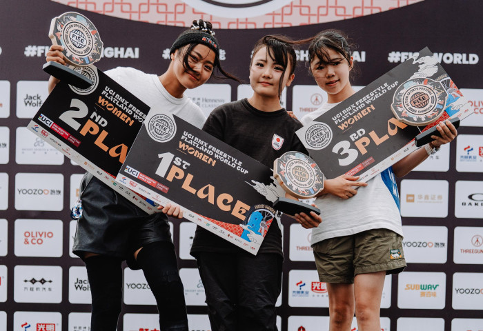 podium women bmx flatland uci